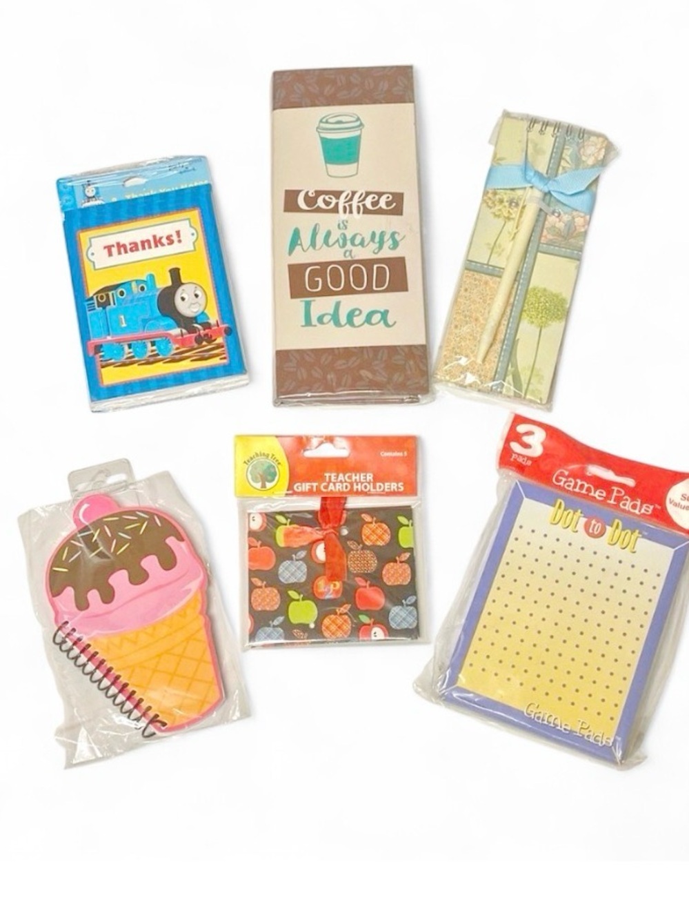 Hallmark Stationery Gift Set Notepads Cards Pens Thank You Novelty Bundle 6pc
